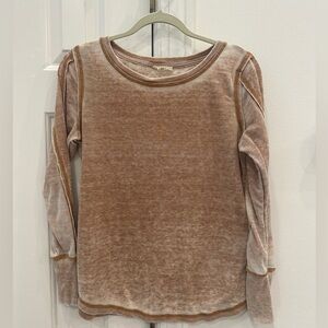 Boutique thin waffle knit long sleeve
